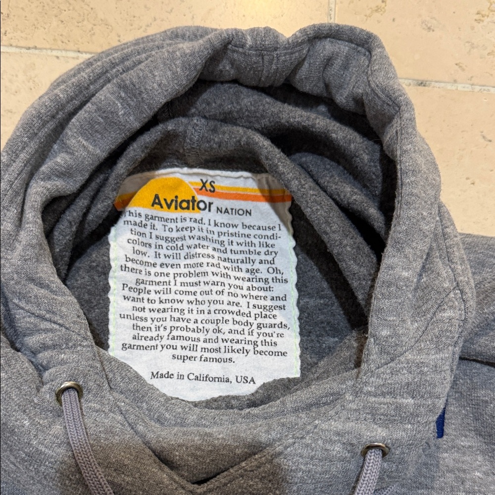 Aviator Nation Ninja Gray Hoodie - Picture 3 of 4